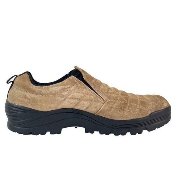 NEVADOS MENS HIKING SUEDE LEATHER BEIGE LOAFER SLIP-ON OUTDOOR SHOES SIZE 11 - Picture 2 of 10